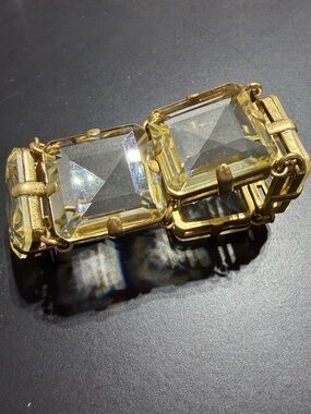 Chunky Goldtone Yellow Lucite J Crew Bracelet  (4)